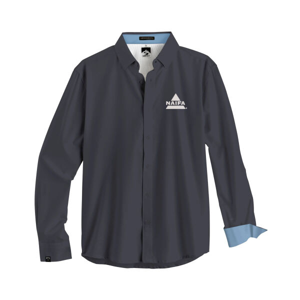   - Men's Influencer 4-Way Stretch Solid Woven Shirt Thumbnail